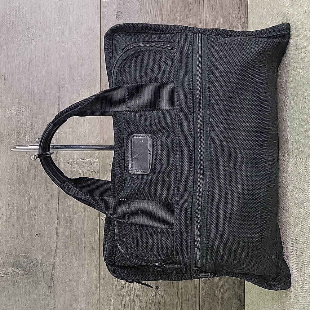 Tumi Black Ballistic Nylon Light Weight Business Portfolio Laptop Bag